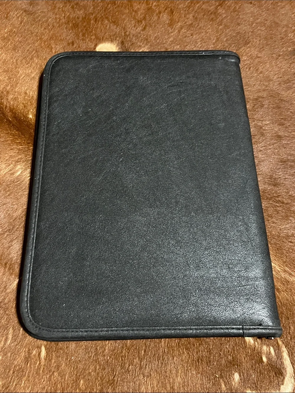 Boston Scientific Scimed Leeds Black Faux Leather Zip Around Organizer Portfolio